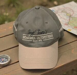 Patagonia Outfitters Baseball Cap Olive Green and Beige Cotton Adjustable